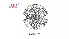 6×36WS+IWR Стальной трос со стальным сердечником